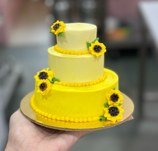 Sunflower Mini Tier Cake