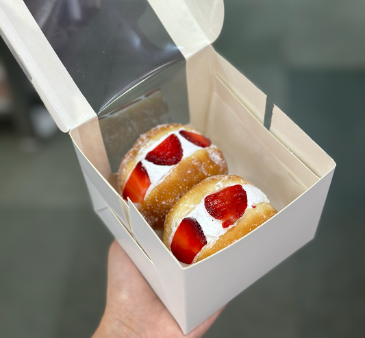 Strawberry & Cream Doughnuts