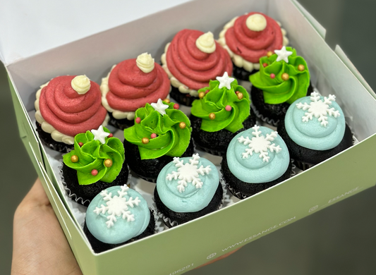 Christmas Mini Cupcakes (Box of 12)